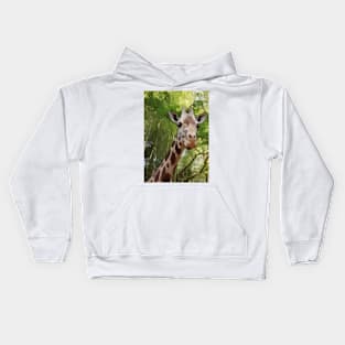 Giraffe In Trees Artwork Kids Hoodie